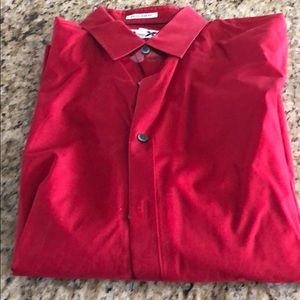 Red extra slim fit XL express dress shirt
